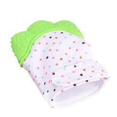 2 PCS Baby Teething Mittens Self Soothing Pain Relief Mitt Stimulating Teether Toy