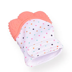 2 PCS Baby Teething Mittens Self Soothing Pain Relief Mitt Stimulating Teether Toy