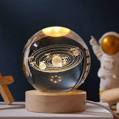 3D Glowing crystal globe