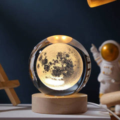 3D Glowing crystal globe