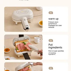 Breakfast Machine Household Small Hot Pressing Sandwich Bread Toaster