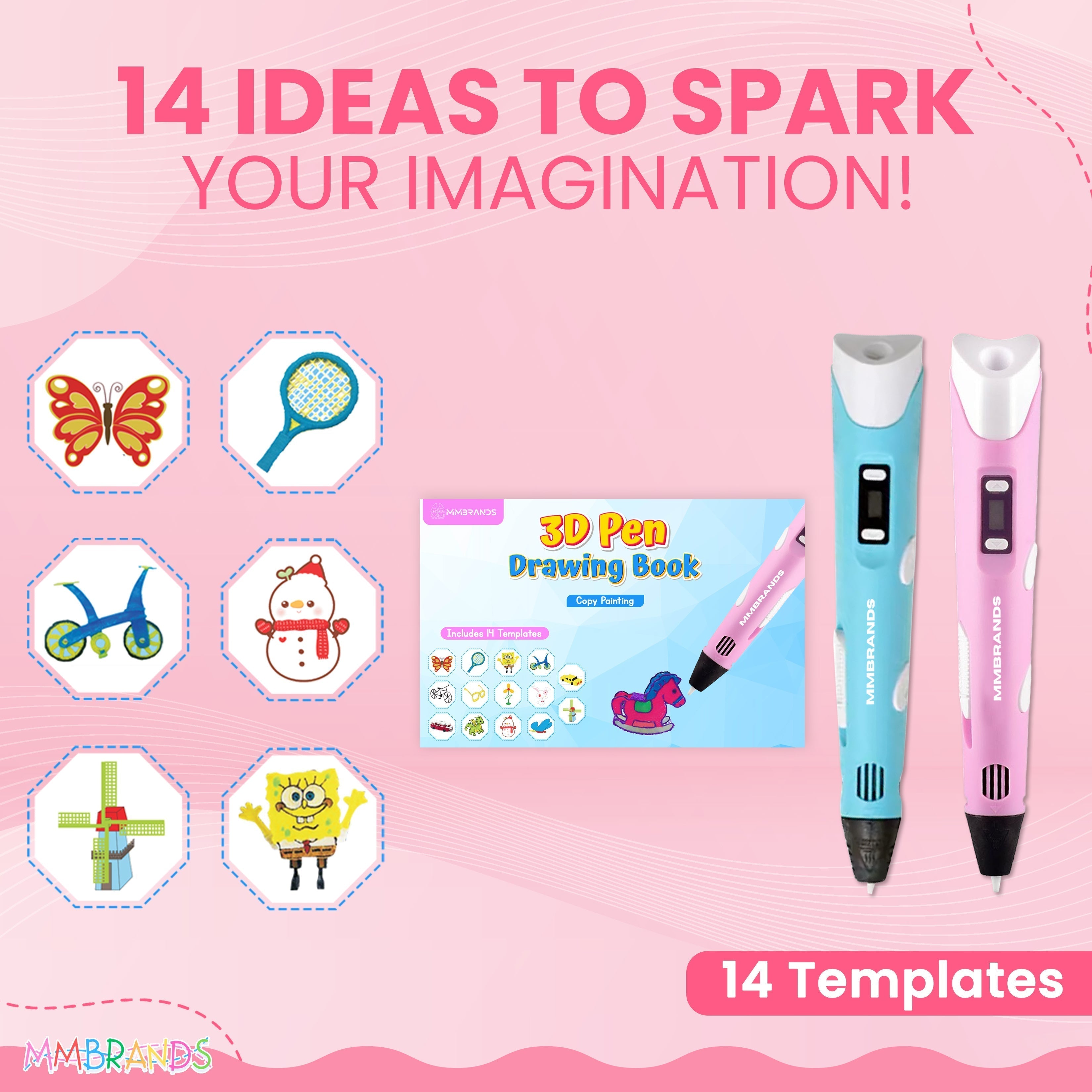3D Pen Starter Pack - 10 Colors Filament
