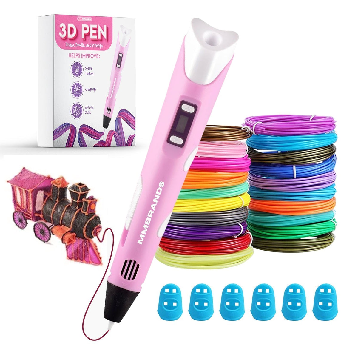 3D Pen Starter Pack - 10 Colors Filament