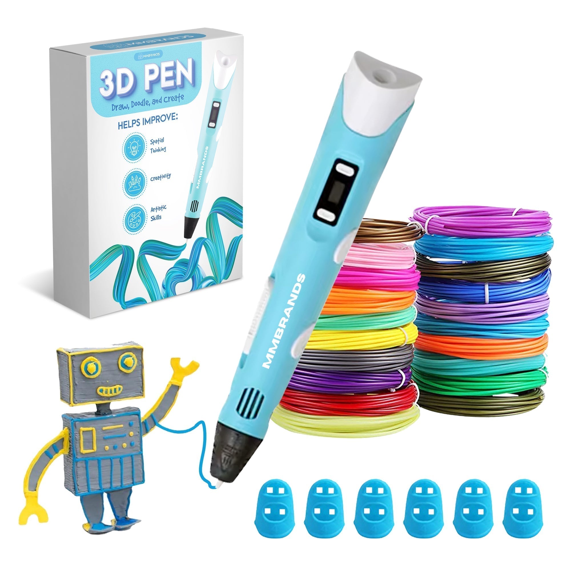 3D Pen Starter Pack - 10 Colors Filament