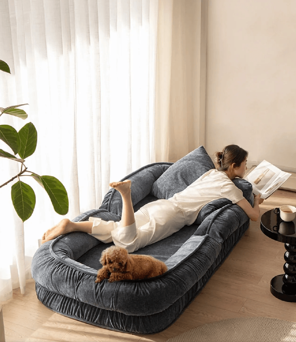 Woolly - Large Luxurious Human Dog Bed and Floor Sofa Bed