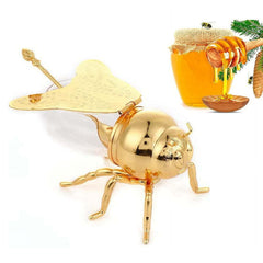 Bee Shaped Honey Jar With Spoon Versatile Novelty Container Condiment Pot Kitche