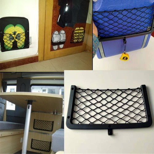 3 Layer Car Storage Net Bag Cargo Elastic Seat Mesh Organizer Holder Pocket US