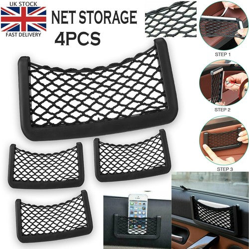 3 Layer Car Storage Net Bag Cargo Elastic Seat Mesh Organizer Holder Pocket US