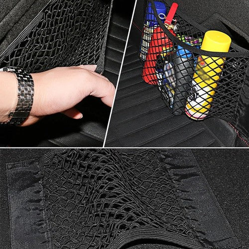 3 Layer Car Storage Net Bag Cargo Elastic Seat Mesh Organizer Holder Pocket US