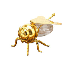 Bee Shaped Honey Jar With Spoon Versatile Novelty Container Condiment Pot Kitche